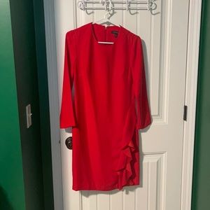 Beautiful red dress with flare detail